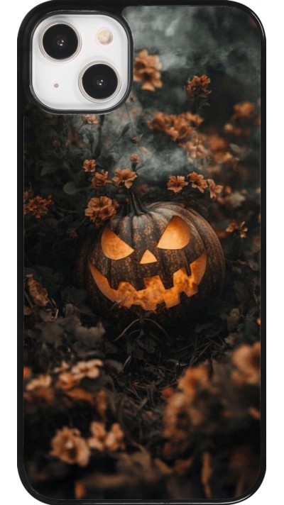 iPhone 14 Plus Case Hülle - Halloween 2025 Pumpkin with flowers