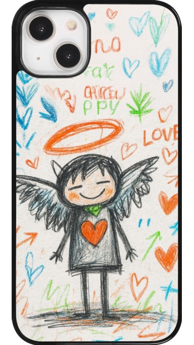 Coque iPhone 14 Plus - Little Angel Sketch Love