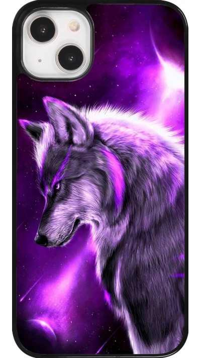iPhone 14 Plus Case Hülle - Purple Sky Wolf