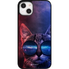 iPhone 14 Plus Case Hülle - Red Blue Cat Glasses