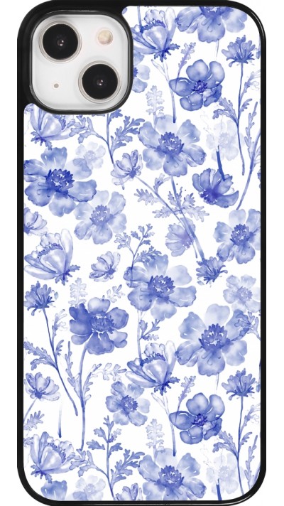 iPhone 14 Plus Case Hülle - Spring 23 watercolor blue flowers