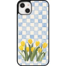 Coque iPhone 14 Plus - Blue vichy tulips Spring 2026