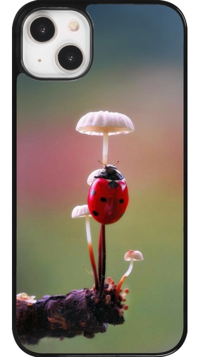 Coque iPhone 14 Plus - Ladybird on a mushroom Spring 2026