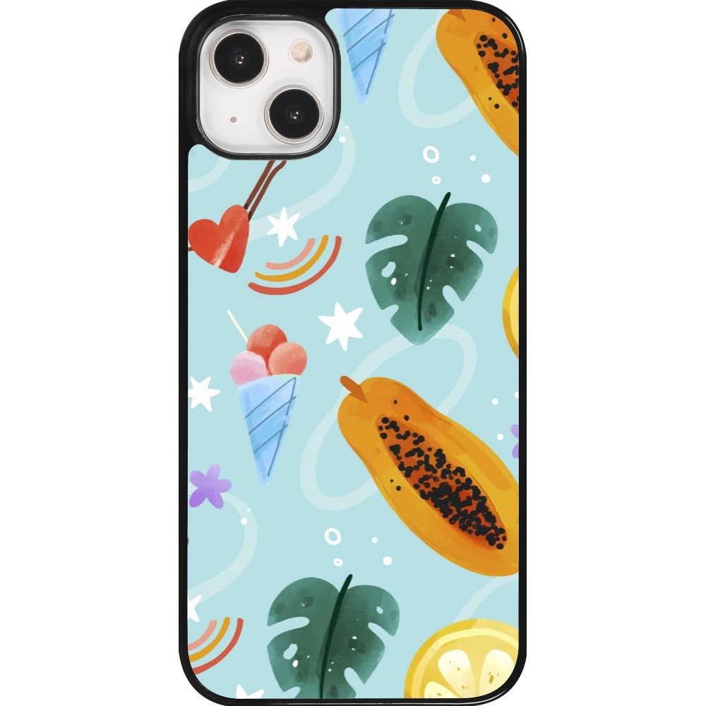 iPhone 14 Plus Case Hülle - Summer 2025 Pattern papaya
