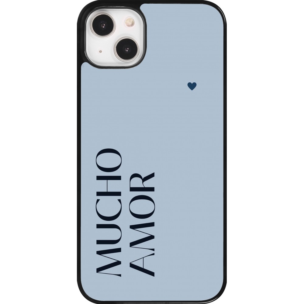 iPhone 14 Plus Case Hülle - Valentine 2024 mucho amor azul