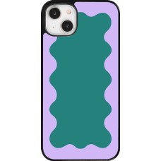 iPhone 14 Plus Case Hülle - Wavy Rectangle Green Purple