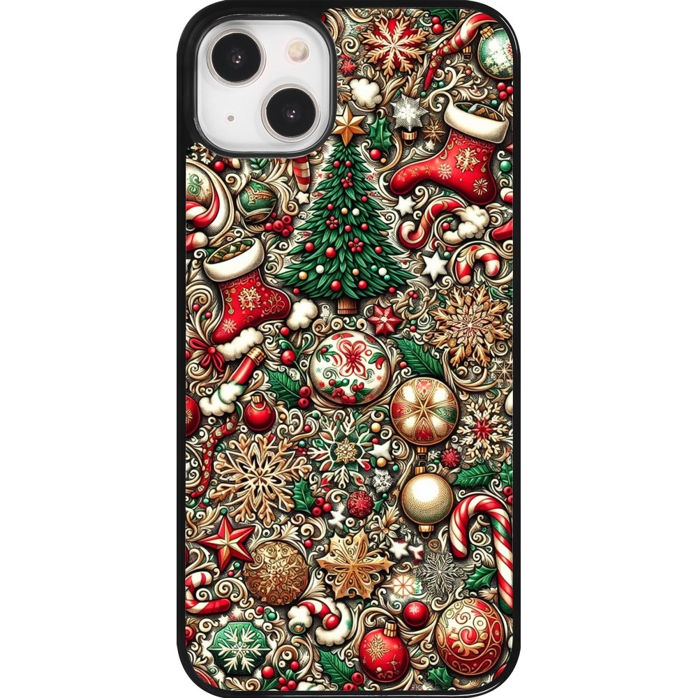 iPhone 14 Plus Case Hülle - Weihnachten 2023 Mikromuster