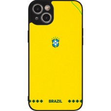 iPhone 14 Plus Case Hülle - Silikon schwarz Brasilien 2026 personalisierbares Fussballtrikot