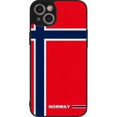 iPhone 14 Plus Case Hülle - Silikon schwarz Norwegen 2026 personalisierbares Fussballtrikot