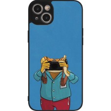 iPhone 14 Plus Case Hülle - Silikon schwarz Frog with camera DTMF