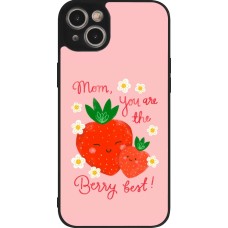 Coque iPhone 14 Plus - Silicone rigide noir Mom 2026 Berry best