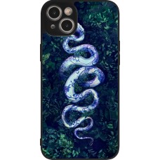 iPhone 14 Plus Case Hülle - Silikon schwarz Snake Blue Anaconda
