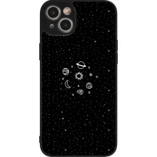 iPhone 14 Plus Case Hülle - Silikon schwarz Space Doodle