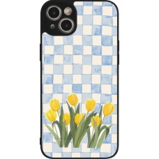 iPhone 14 Plus Case Hülle - Silikon schwarz Blue vichy tulips Spring 2026