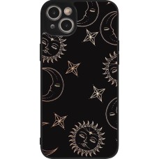 iPhone 14 Plus Case Hülle - Silikon schwarz Suns and Moons