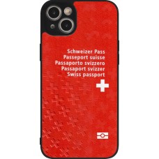 iPhone 14 Plus Case Hülle - Silikon schwarz Swiss Passport