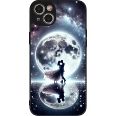 iPhone 14 Plus Case Hülle - Silikon schwarz Valentin 2024 Liebe unter dem Mond