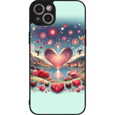 iPhone 14 Plus Case Hülle - Silikon schwarz Valentin 2025 Schick