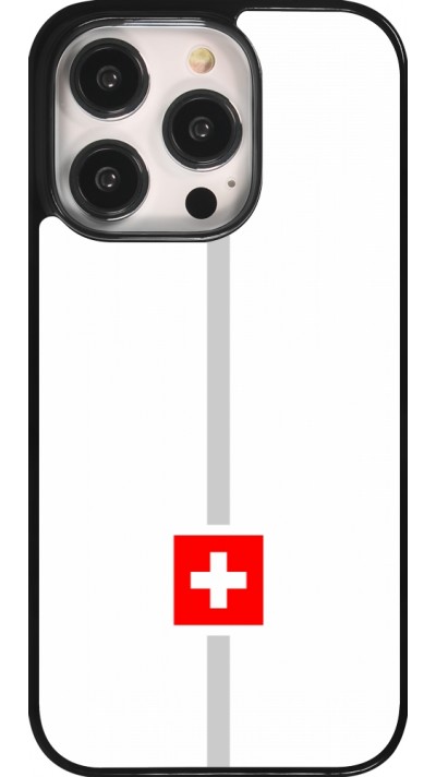Coque iPhone 14 Pro - Canton CH blanc