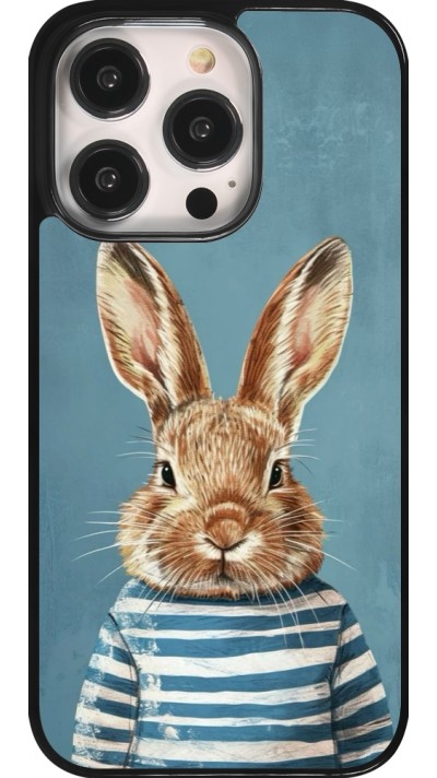 iPhone 14 Pro Case Hülle - Easter 2026 Rabbit navy