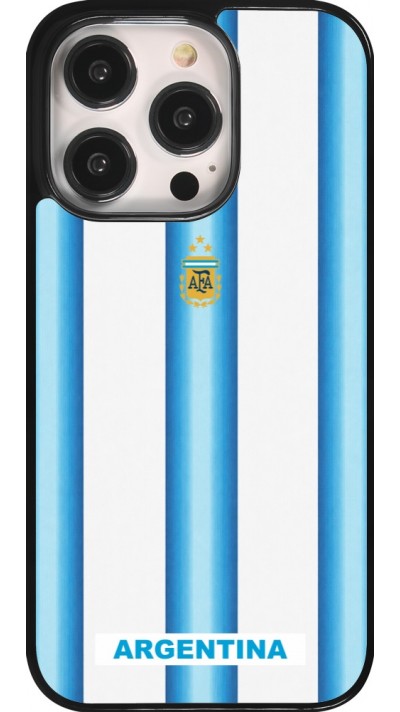 iPhone 14 Pro Case Hülle - Argentinien 2026 personalisierbares Fussballtrikot
