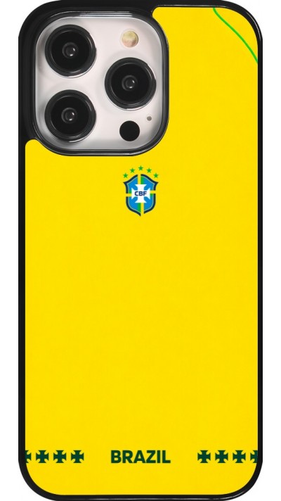 iPhone 14 Pro Case Hülle - Brasilien 2026 personalisierbares Fussballtrikot
