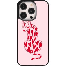 iPhone 14 Pro Case Hülle - Leopard with hearts 2026