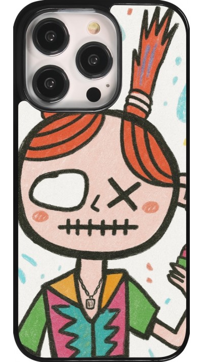 Coque iPhone 14 Pro - Little Girl Sketch