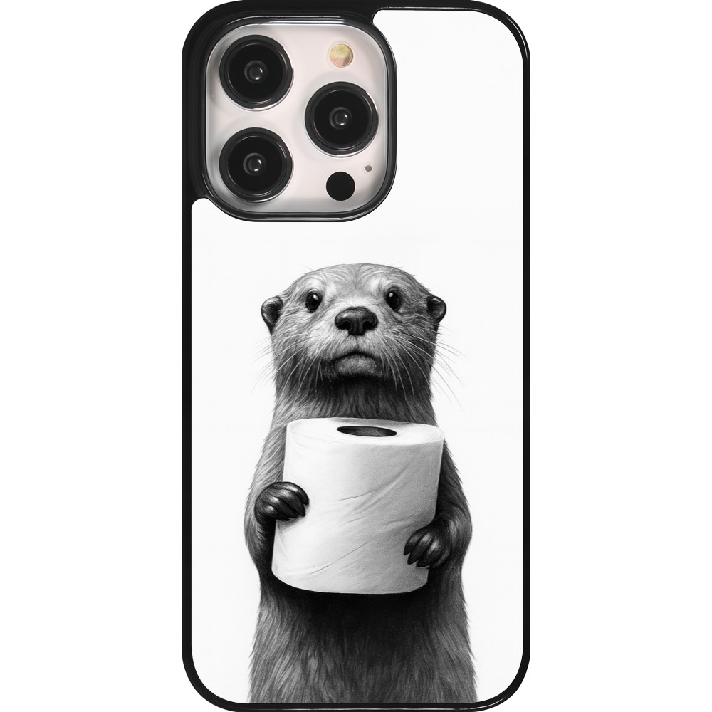 iPhone 14 Pro Case Hülle - Otter Toilettenpapier