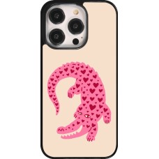 iPhone 14 Pro Case Hülle - Pink crocodile 2026