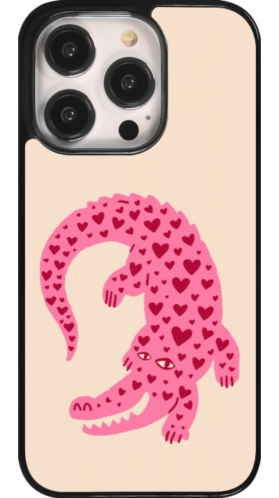 iPhone 14 Pro Case Hülle - Pink crocodile 2026