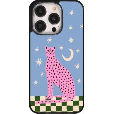 iPhone 14 Pro Case Hülle - Pink leopard with stars 2026
