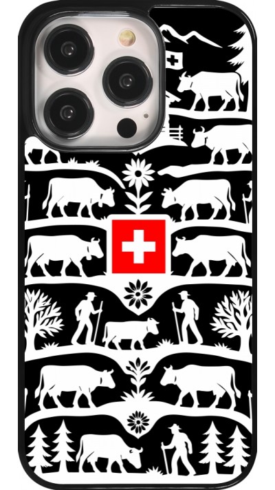Coque iPhone 14 Pro - Poya Suisse 3 noir