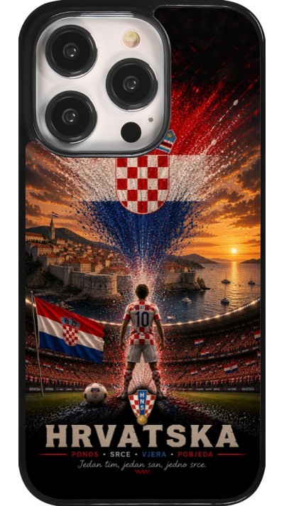 iPhone 14 Pro Case Hülle - Fussball Kroatien splash 2026