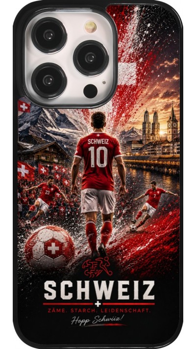 iPhone 14 Pro Case Hülle - Fussball Schweiz splash 2026