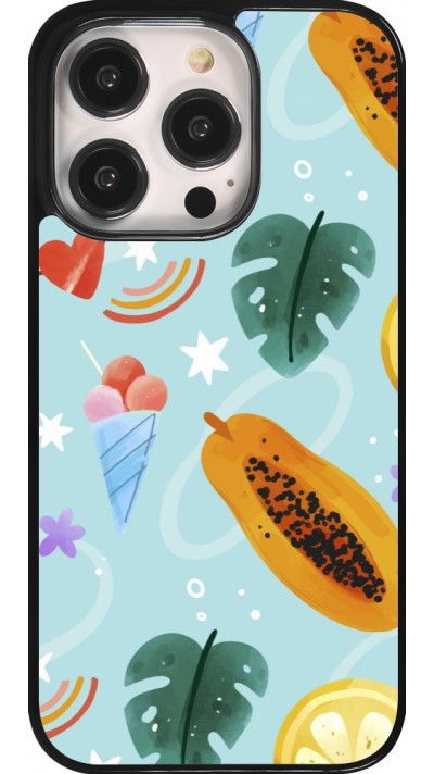 iPhone 14 Pro Case Hülle - Summer 2025 Pattern papaya