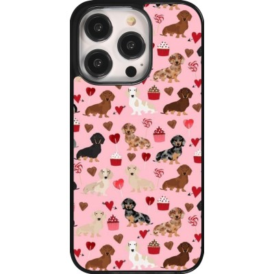 iPhone 14 Pro Case Hülle - Valentine 2024 puppy love