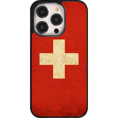 iPhone 14 Pro Case Hülle - Vintage Flag SWISS
