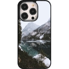 iPhone 14 Pro Case Hülle - Winter 22 snowy mountain and lake