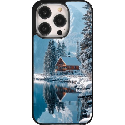 iPhone 14 Pro Case Hülle - Winter 25 Winter house forest day