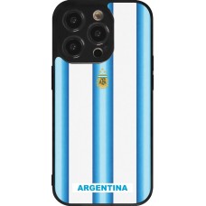 iPhone 14 Pro Case Hülle - Silikon schwarz Argentinien 2026 personalisierbares Fussballtrikot