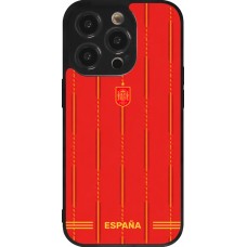 iPhone 14 Pro Case Hülle - Silikon schwarz Spanien 2026 personalisierbares Fussballtrikot