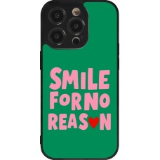 iPhone 14 Pro Case Hülle - Silikon schwarz Smile for no reason 2026