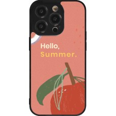 iPhone 14 Pro Case Hülle - Silikon schwarz Summer 2025 Hello summer