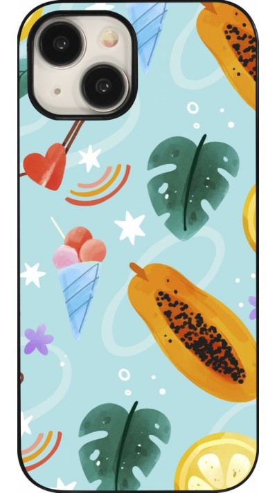 iPhone 15 Case Hülle - Summer 2025 Pattern papaya