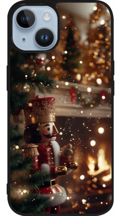 iPhone 15 Case Hülle - Silikon schwarz Christmas 25 Xmas Nutcracker