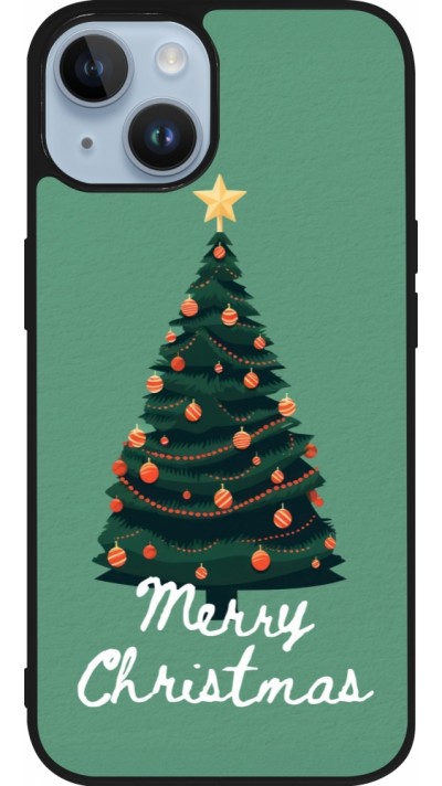 iPhone 15 Case Hülle - Silikon schwarz Christmas 25 Xmas Tree