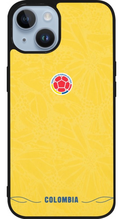 iPhone 15 Case Hülle - Silikon schwarz Kolumbien 2026 personalisierbares Fussballtrikot
