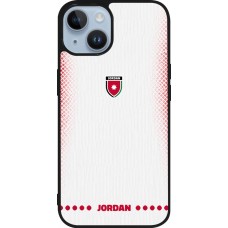 iPhone 15 Case Hülle - Silikon schwarz Jordanien 2026 personalisierbares Fussballtrikot