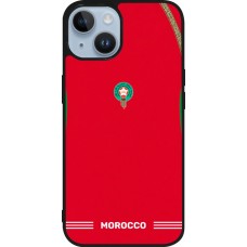 iPhone 15 Case Hülle - Silikon schwarz Marokko 2026 personalisierbares Fussballtrikot